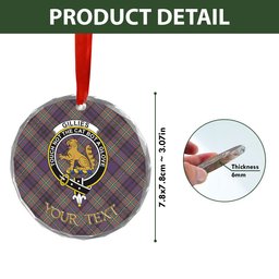ScotsTee Shop Gillies Weathered Clan Crest Tartan Glass Ornament
