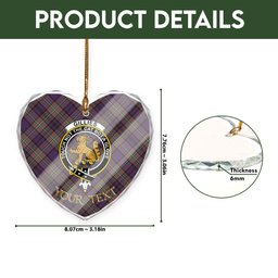 ScotsTee Shop Gillies Weathered Clan Crest Tartan Glass Ornament