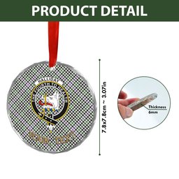 ScotsTee Shop Halliday (Holliday) Ancient Clan Crest Tartan Glass Ornament