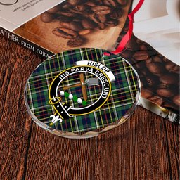 ScotsTee Shop Hislop #2 Modern Clan Crest Tartan Glass Ornament