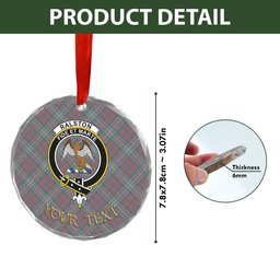 ScotsTee Shop Ralston US Weathered Clan Crest Tartan Glass Ornament