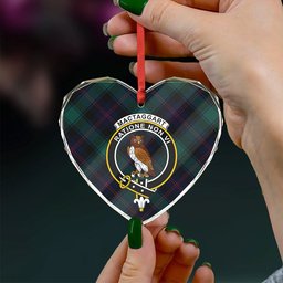 ScotsTee Shop MacTaggart Modern Clan Crest Tartan Glass Ornament