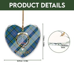 ScotsTee Shop Rankin Ancient Clan Crest Tartan Glass Ornament