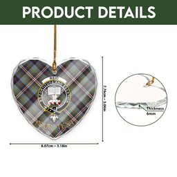 ScotsTee Shop Reid (Mill City) Weathered Clan Crest Tartan Glass Ornament