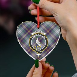 ScotsTee Shop Porteous Weathered Clan Crest Tartan Glass Ornament
