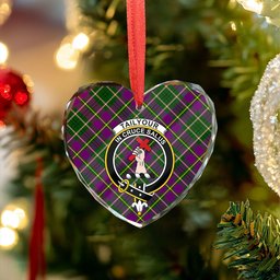ScotsTee Shop Tailyour Clan Crest Tartan Glass Ornament