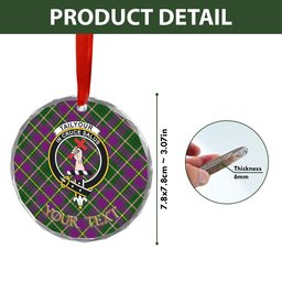 ScotsTee Shop Tailyour Clan Crest Tartan Glass Ornament