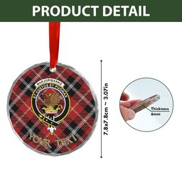 ScotsTee Shop Marjoribanks Modern Clan Crest Tartan Glass Ornament