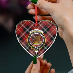 ScotsTee Shop Marjoribanks Modern Clan Crest Tartan Glass Ornament