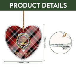 ScotsTee Shop Marjoribanks Modern Clan Crest Tartan Glass Ornament