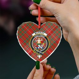 ScotsTee Shop Murray Plaid Artifact Ancient Clan Crest Tartan Glass Ornament