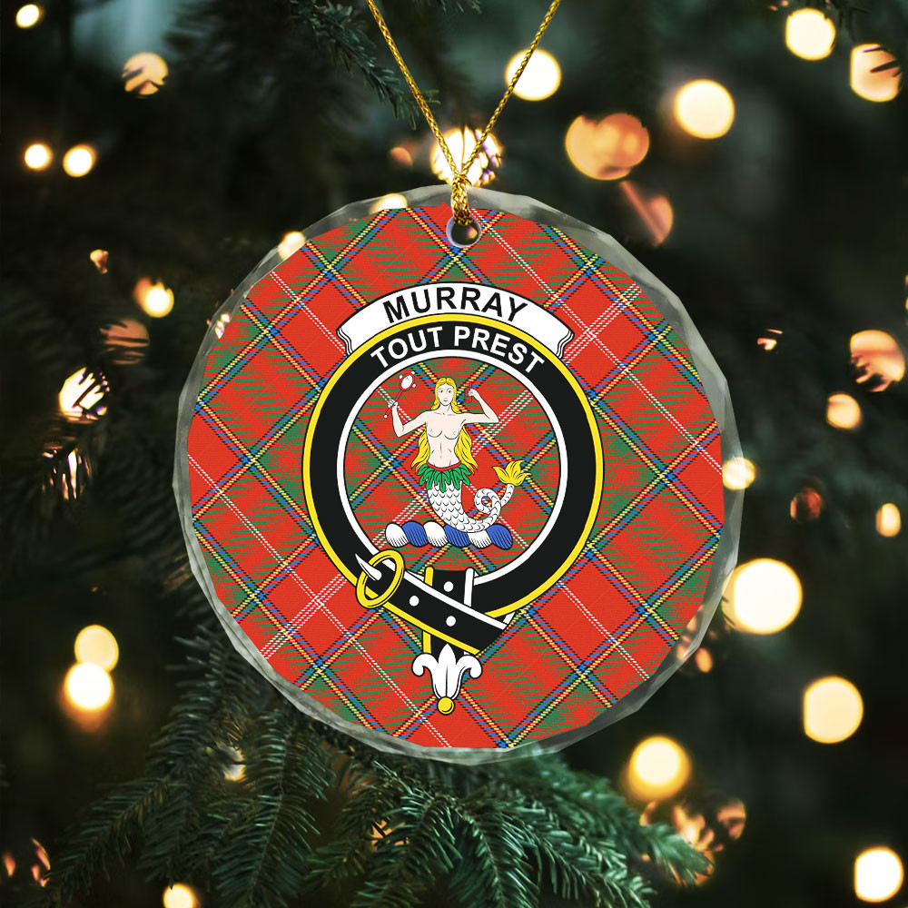 ScotsTee Shop Murray Plaid Artifact Ancient Clan Crest Tartan Glass Ornament