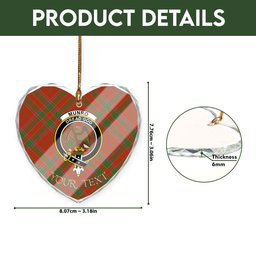 ScotsTee Shop Munro (Logan) Ancient Clan Crest Tartan Glass Ornament