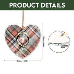 ScotsTee Shop Napier Rose Ancient Clan Crest Tartan Glass Ornament