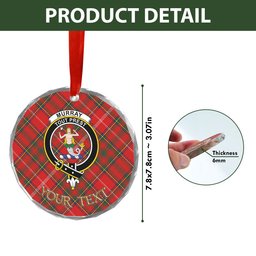 ScotsTee Shop Murray Plaid Artifact Modern Clan Crest Tartan Glass Ornament