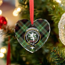 ScotsTee Shop MacDiarmid Ancient Clan Crest Tartan Glass Ornament