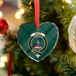 ScotsTee Shop Marr Modern Clan Crest Tartan Glass Ornament