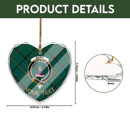 ScotsTee Shop Marr Modern Clan Crest Tartan Glass Ornament