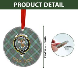 ScotsTee Shop Ralston US Modern Clan Crest Tartan Glass Ornament