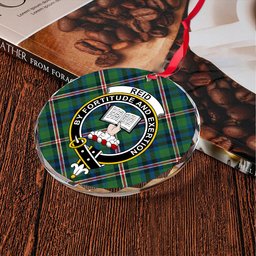 ScotsTee Shop Reid (Mill City) Modern Clan Crest Tartan Glass Ornament