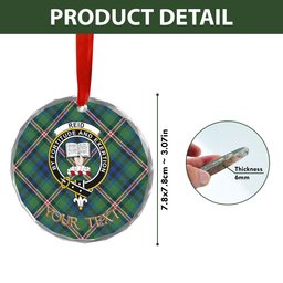 ScotsTee Shop Reid (Mill City) Modern Clan Crest Tartan Glass Ornament