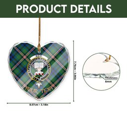 ScotsTee Shop Reid (Mill City) Modern Clan Crest Tartan Glass Ornament