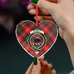 ScotsTee Shop Nisbet (Nisbit) Modern Clan Crest Tartan Glass Ornament