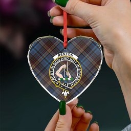 ScotsTee Shop Renton Modern Clan Crest Tartan Glass Ornament