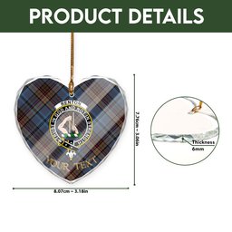 ScotsTee Shop Renton Modern Clan Crest Tartan Glass Ornament