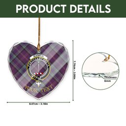 ScotsTee Shop Rankin Weathered Clan Crest Tartan Glass Ornament