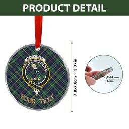 ScotsTee Shop MacAinsh Modern Clan Crest Tartan Glass Ornament