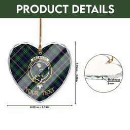 ScotsTee Shop MacAinsh Modern Clan Crest Tartan Glass Ornament