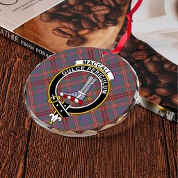 ScotsTee Shop MacCall Weathered Clan Crest Tartan Glass Ornament