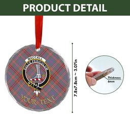 ScotsTee Shop MacCall Weathered Clan Crest Tartan Glass Ornament