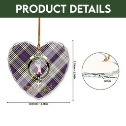 ScotsTee Shop Napier Weathered Clan Crest Tartan Glass Ornament