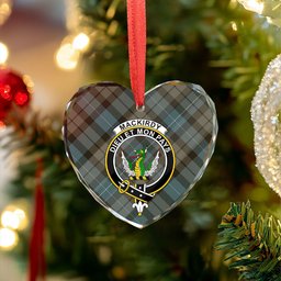ScotsTee Shop MacKirdy Weathered Clan Crest Tartan Glass Ornament