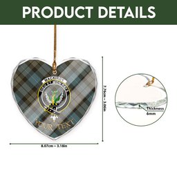 ScotsTee Shop MacKirdy Weathered Clan Crest Tartan Glass Ornament
