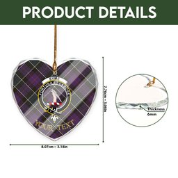 ScotsTee Shop Syme Weathered Clan Crest Tartan Glass Ornament
