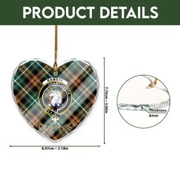 ScotsTee Shop Ramsay Orange Modern Clan Crest Tartan Glass Ornament
