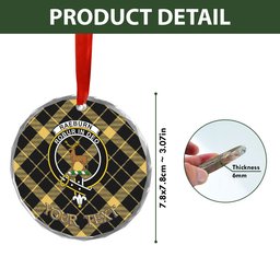 ScotsTee Shop Raeburn Ancient Clan Crest Tartan Glass Ornament