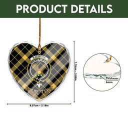 ScotsTee Shop Raeburn Ancient Clan Crest Tartan Glass Ornament