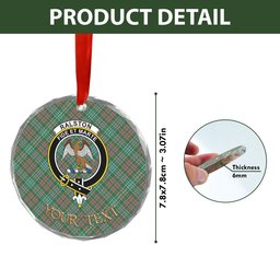 ScotsTee Shop Ralston US Ancient Clan Crest Tartan Glass Ornament