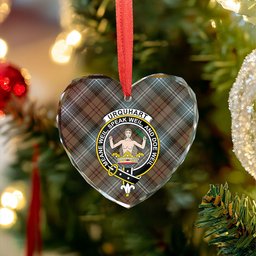 ScotsTee Shop Urquhart Weathered Clan Crest Tartan Glass Ornament