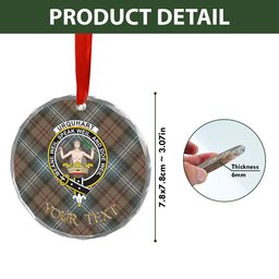 ScotsTee Shop Urquhart Weathered Clan Crest Tartan Glass Ornament