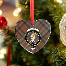 ScotsTee Shop Park Weathered Clan Crest Tartan Glass Ornament