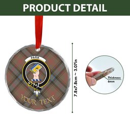 ScotsTee Shop Park Weathered Clan Crest Tartan Glass Ornament
