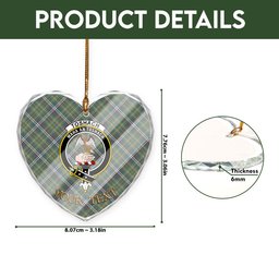 ScotsTee Shop Toshach Weathered Clan Crest Tartan Glass Ornament