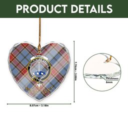 ScotsTee Shop Traill (Trayle) Ancient Clan Crest Tartan Glass Ornament