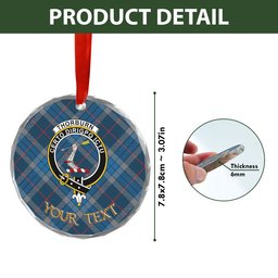 ScotsTee Shop Thorburn (Thurburn) Modern Clan Crest Tartan Glass Ornament