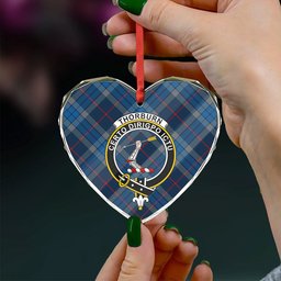 ScotsTee Shop Thorburn (Thurburn) Modern Clan Crest Tartan Glass Ornament